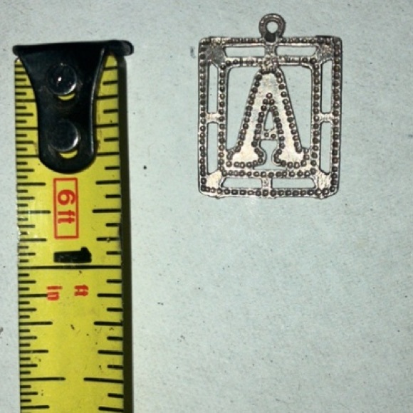 925 Sterling Silver Letter “A” Pendant - Picture 7 of 13